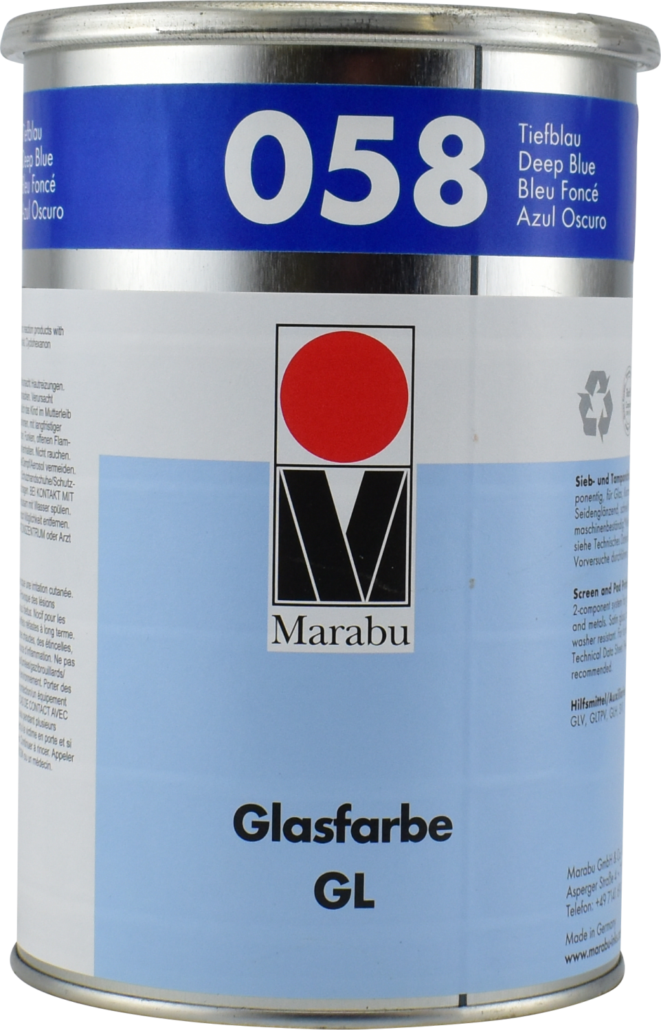 Glass ink GL 058 Deep Blue Uniscreen Group Ltd NZ Digital and Screen Printing Supplier