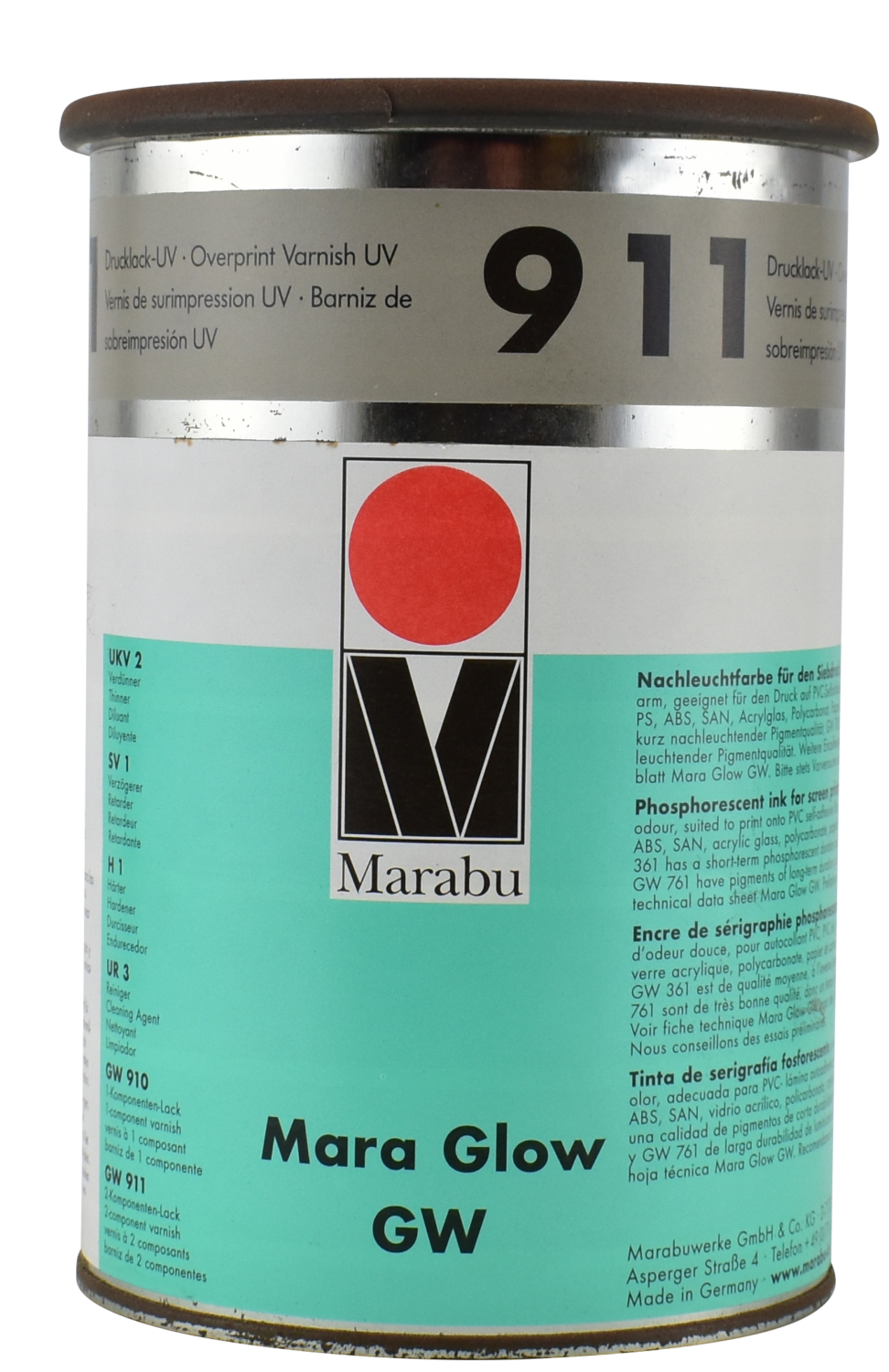 Maraglow GW 911 two pot varnish for indoor/outdoor applications