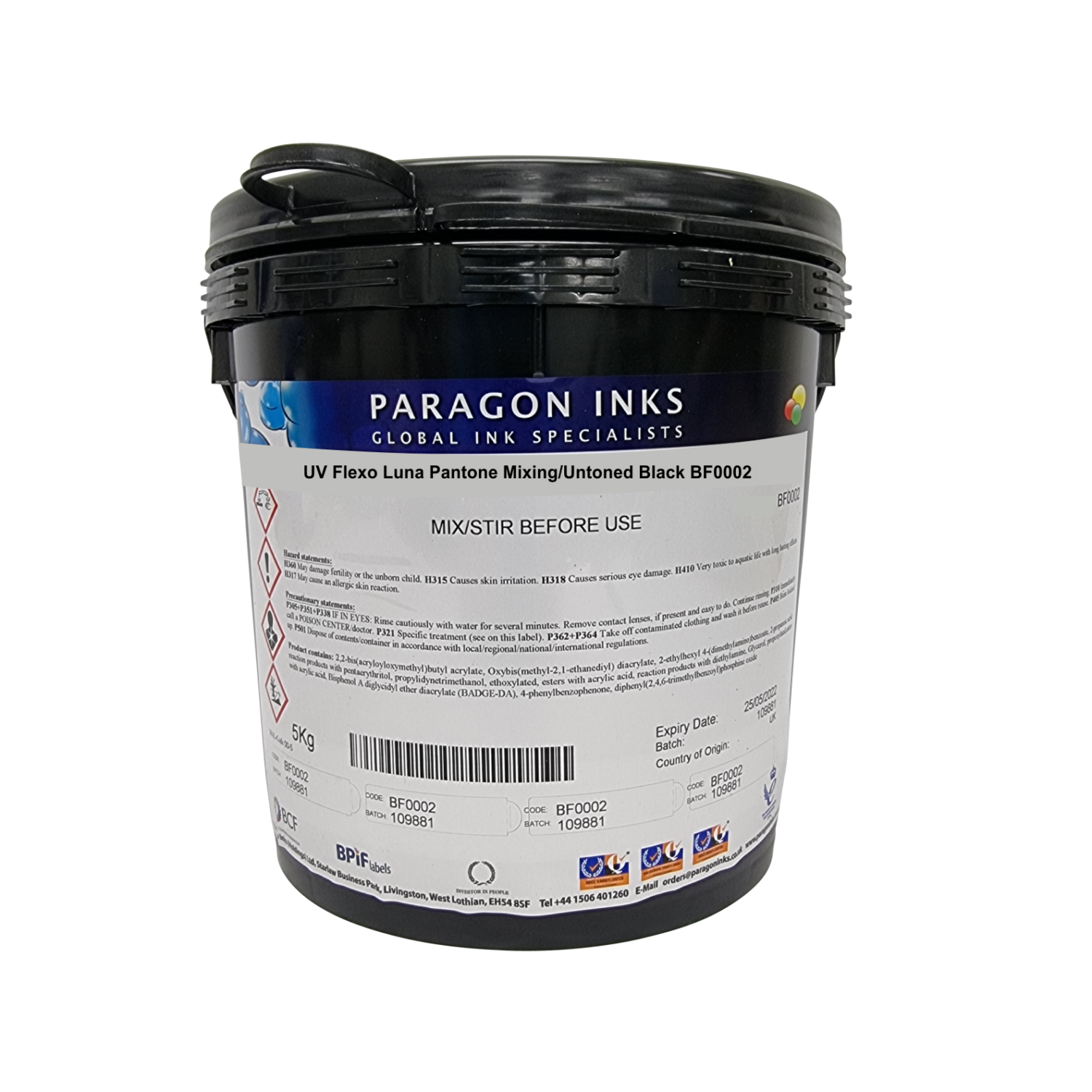 BF0002 UV Flexo LUNA Pantone Black Uniscreen Group Ltd NZ Digital