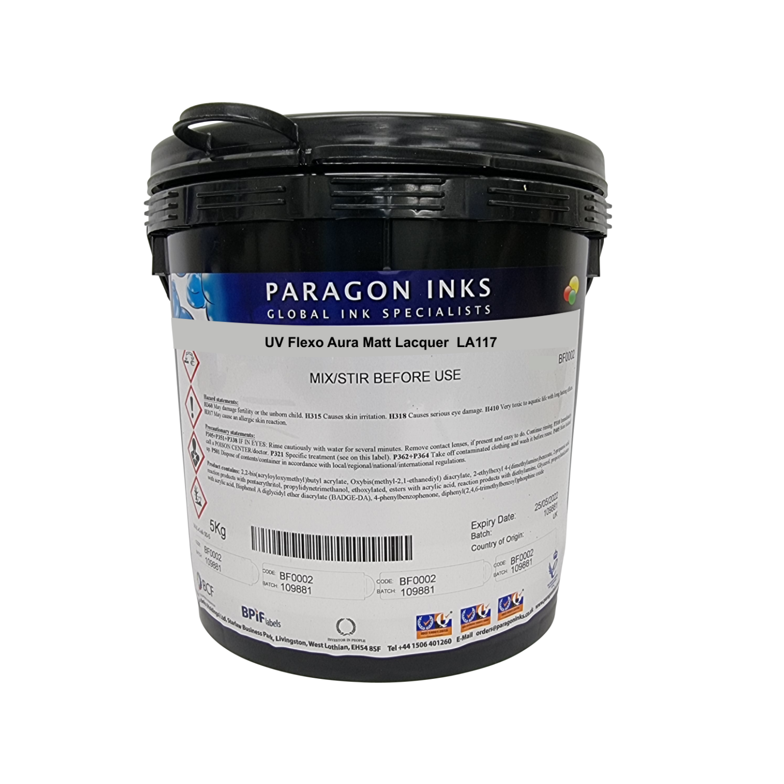 LA117 UV Flexo AURA Super Matt Lacquer Uniscreen Group Ltd NZ