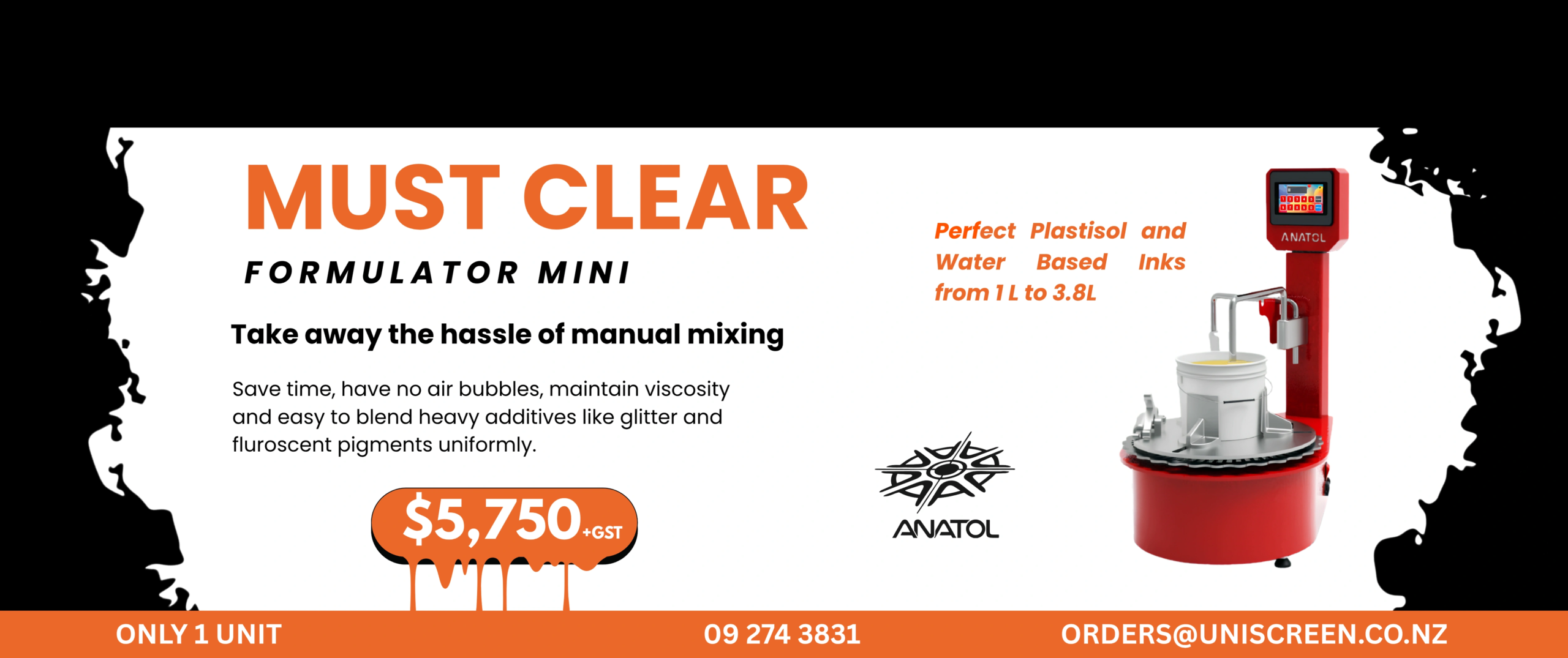 MUST CLEAR anatol mixer banner