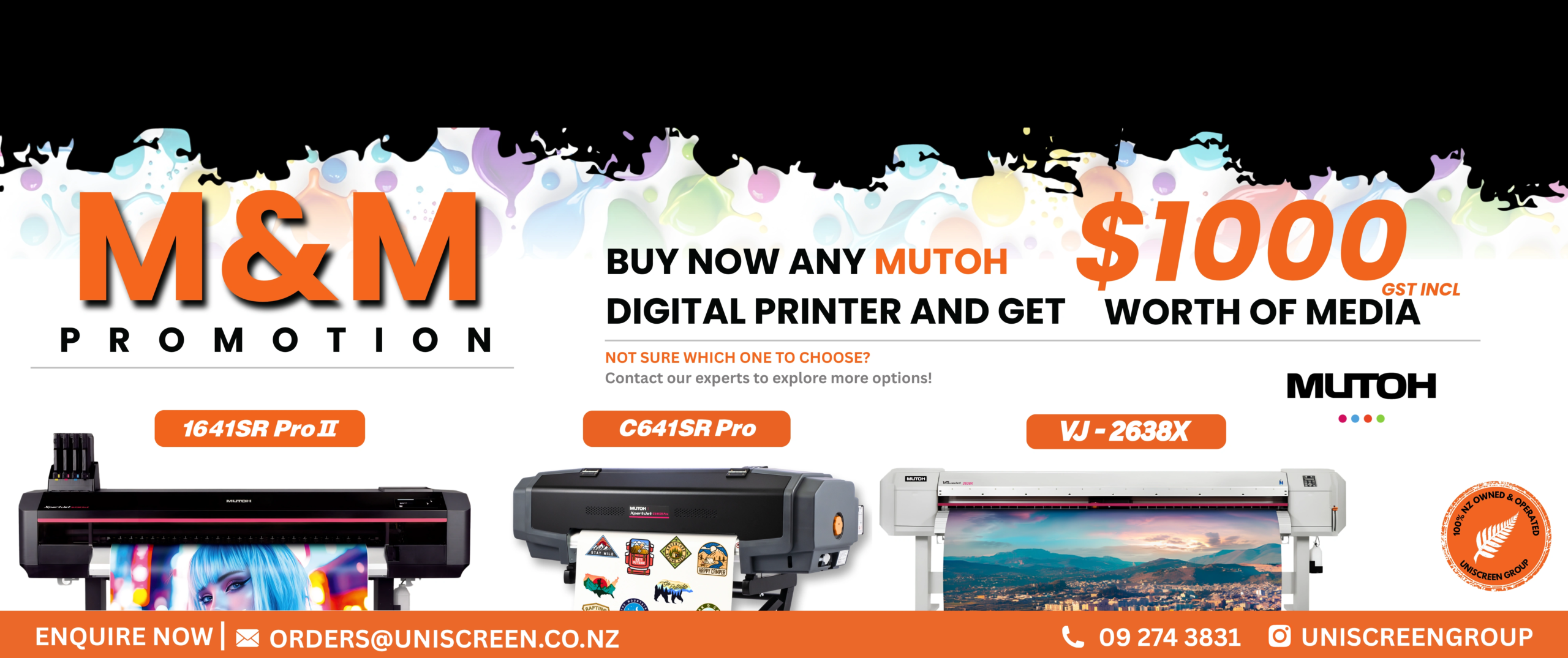 M&M promo banner